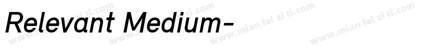 Relevant Medium字体转换